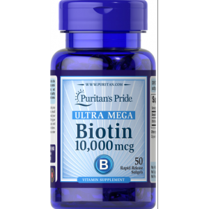 Biotin 10,000 mcg (50 софт гель)